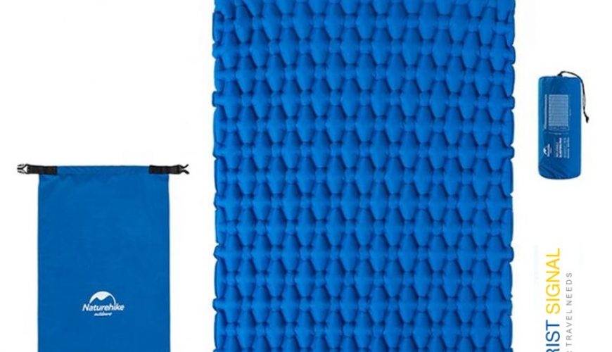 Naturehike Inflatable Mattress With Pillow For 2 Person Blue
